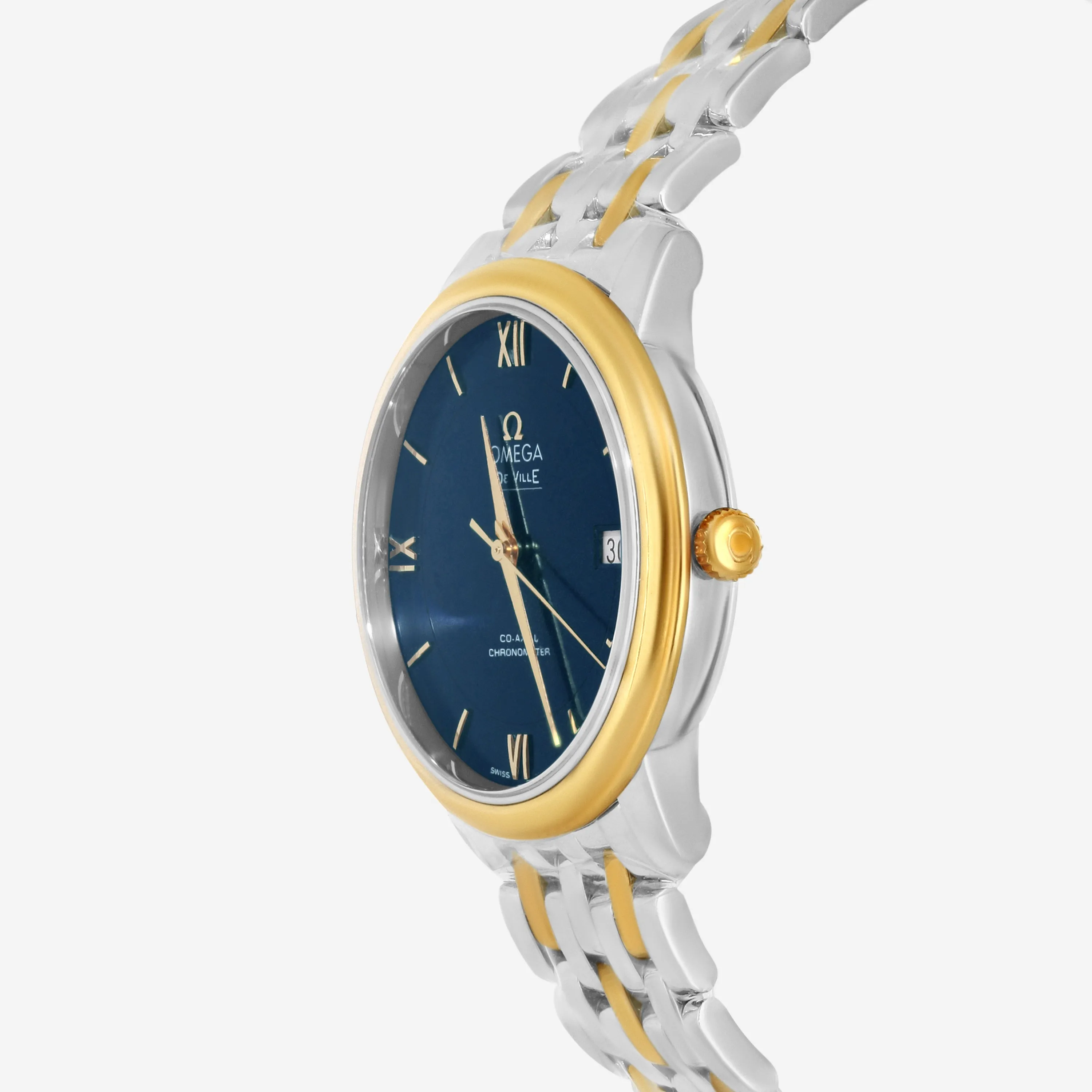 Omega De Ville Prestige Coaxial Stainless Steel & 18K Yellow Gold Automatic Unisex Watch 424.20.37.20.03.001