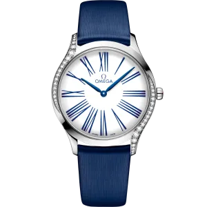 Omega De Ville Trésor 36mm steel on fabric strap