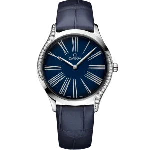 Omega De Ville Trésor 36 mm, steel on leather strap