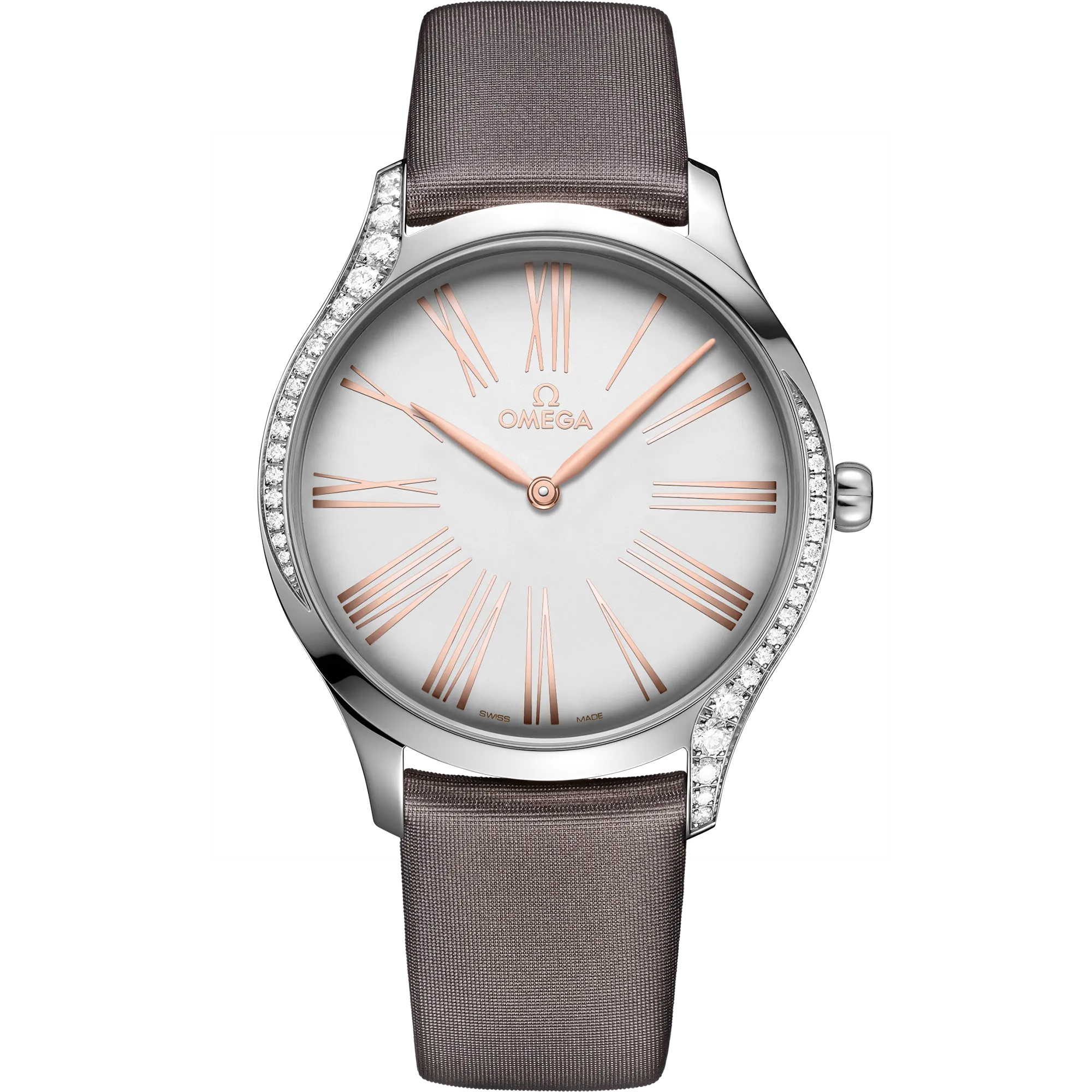 Omega De Ville Trésor 39 mm, steel on fabric strap