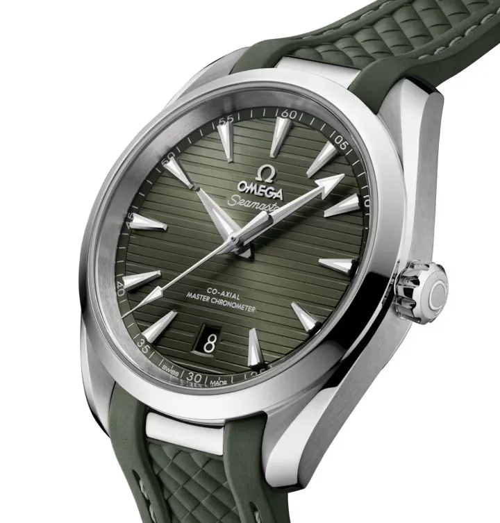 OMEGA Seamaster Aqua Terra 150m, 38mm with Green Rubber Strap