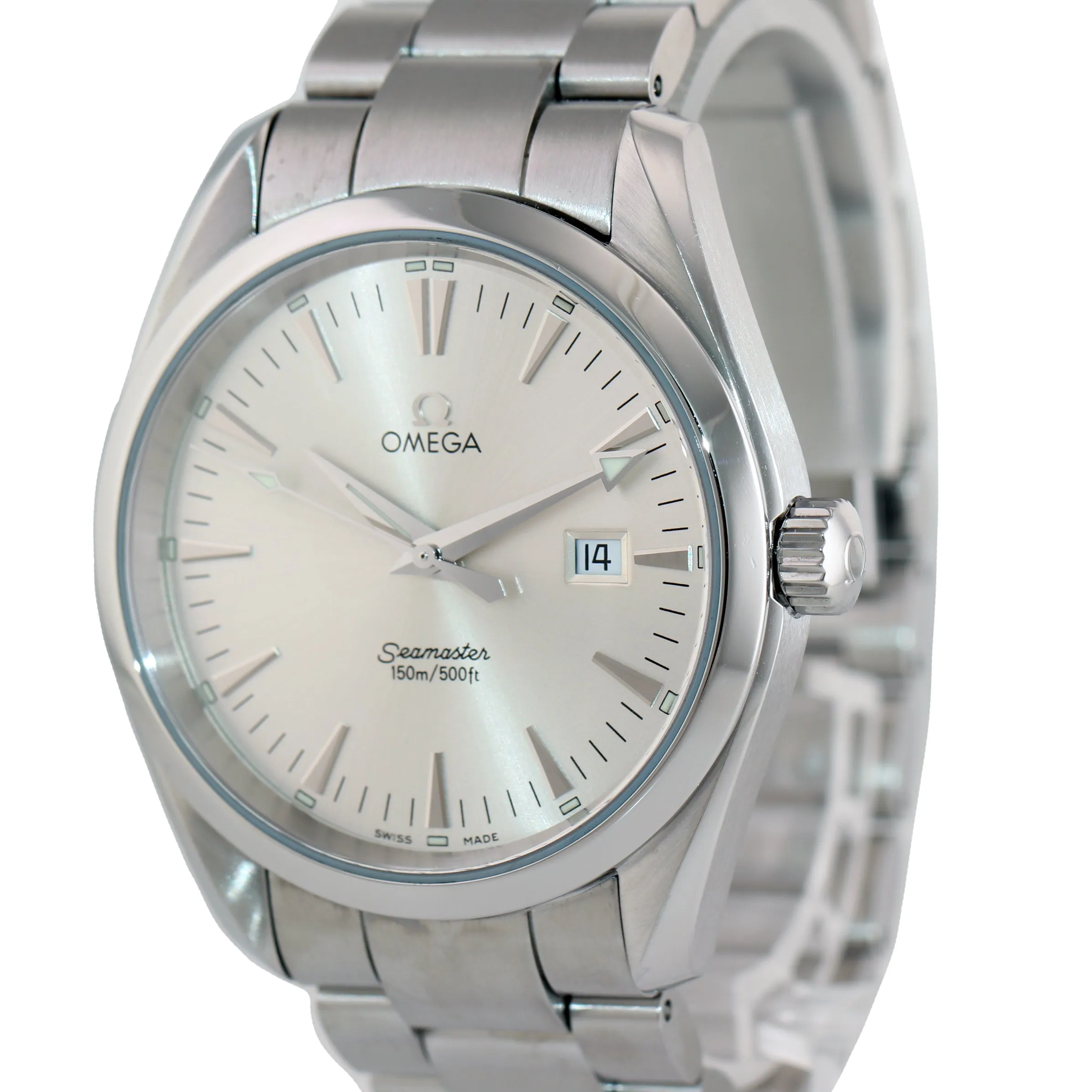 Omega Seamaster Aqua Terra 2517.30 Quartz Stainless Steel 39mm Silver Date Watch