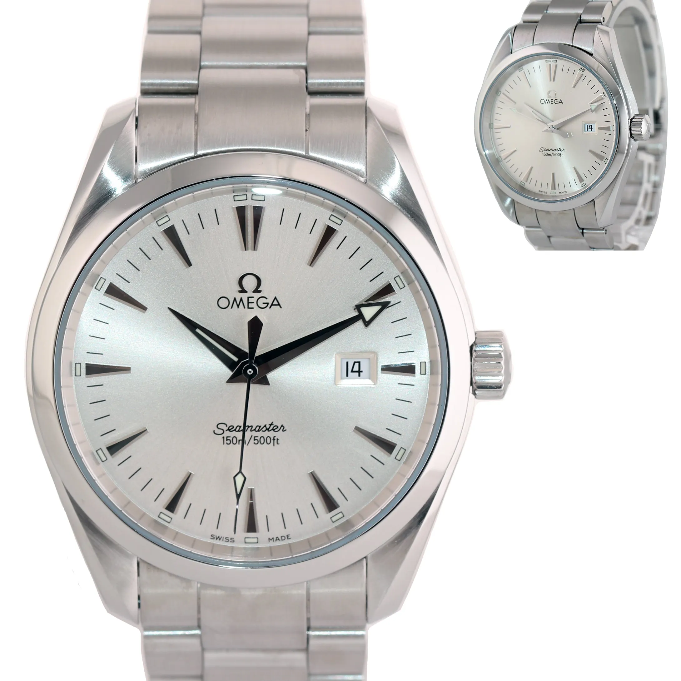Omega Seamaster Aqua Terra 2517.30 Quartz Stainless Steel 39mm Silver Date Watch