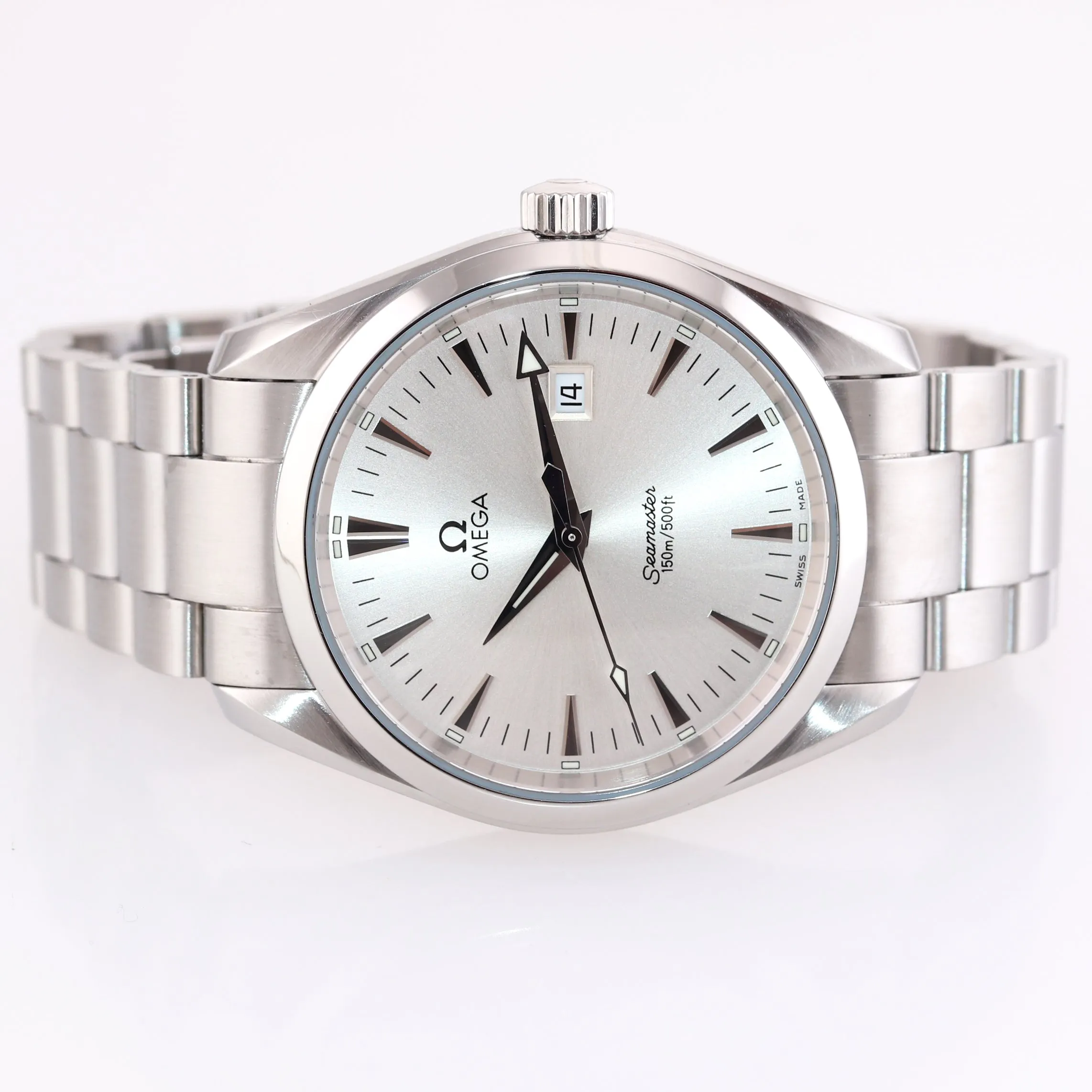 Omega Seamaster Aqua Terra 2517.30 Quartz Stainless Steel 39mm Silver Date Watch