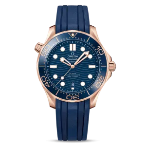 OMEGA Seamaster Diver 300m Co-Axial Master Chronometer 42mm with Blue Dial & Rubber Strap
