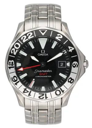 Omega Seamaster GMT 2534.50.00 50th Anniversary Mens Watch Box Papers
