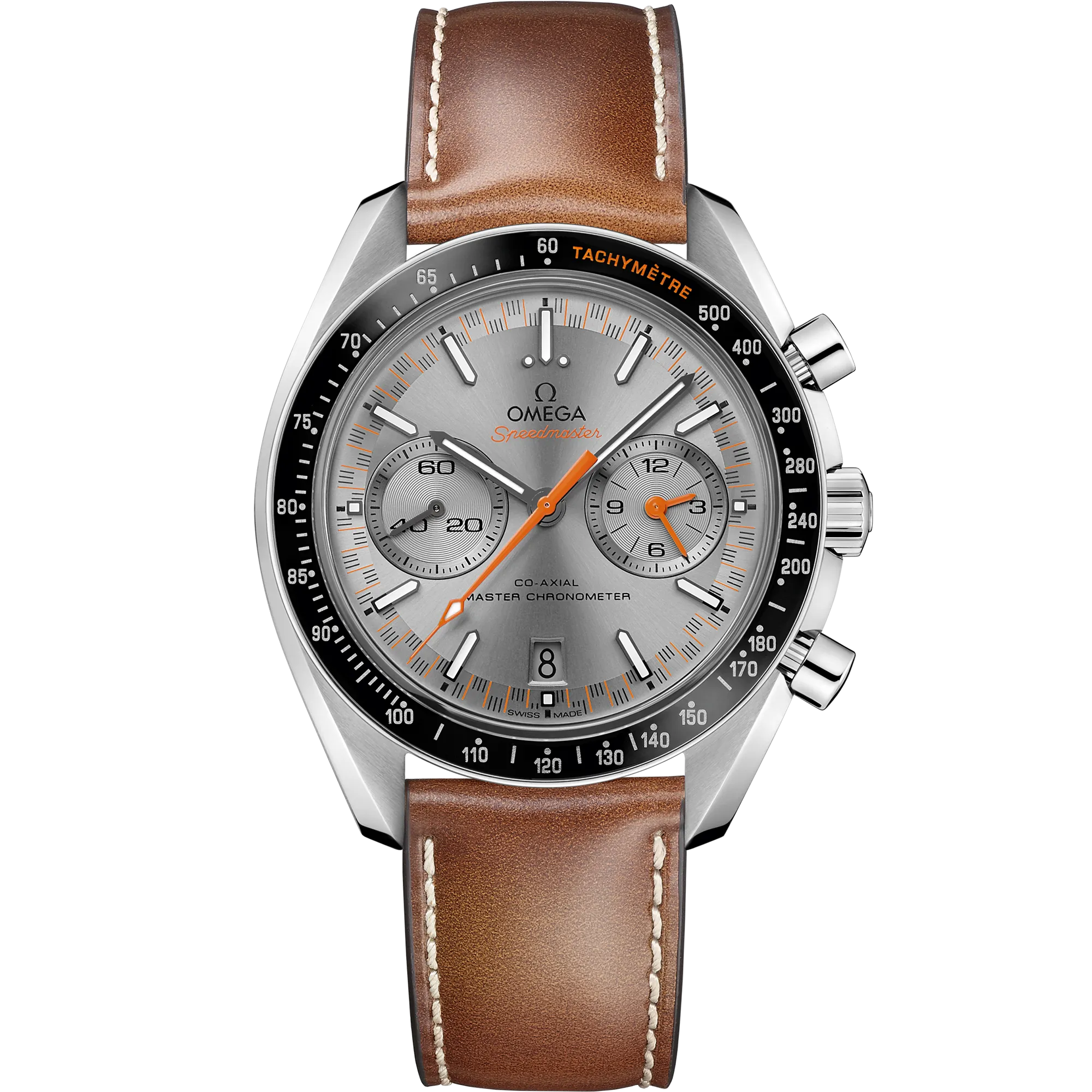 Omega Speedmaster Racing 44.25 mm, steel on leather strap
