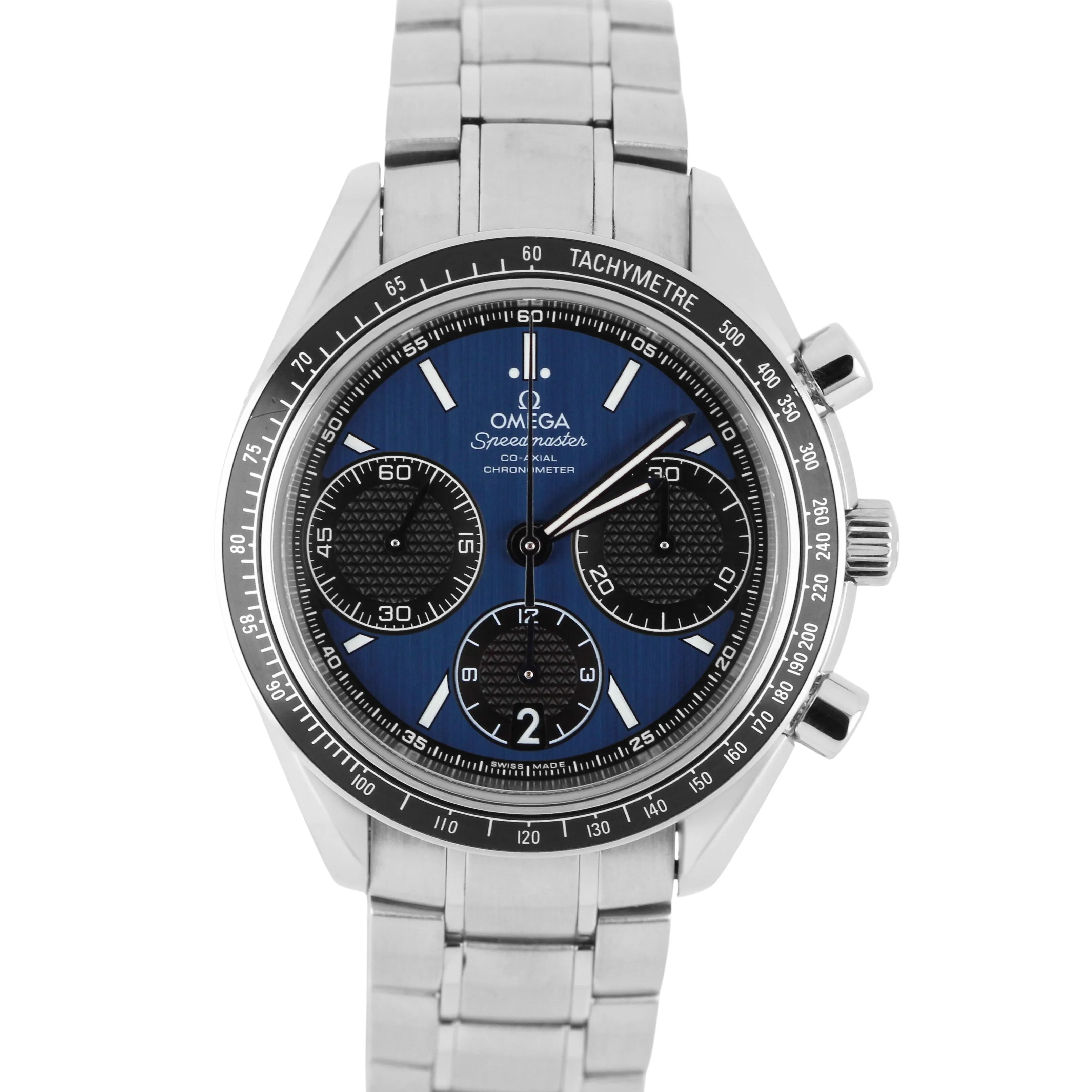 Omega Speedmaster Racing PAPERS Steel Blue 40mm 326.30.40.50.03.001 Watch BOX