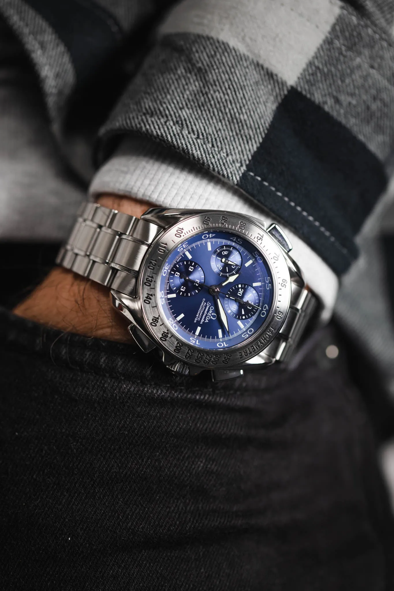 OMEGA Speedmaster Split-Seconds Chrono Blue Dial -  42.25mm