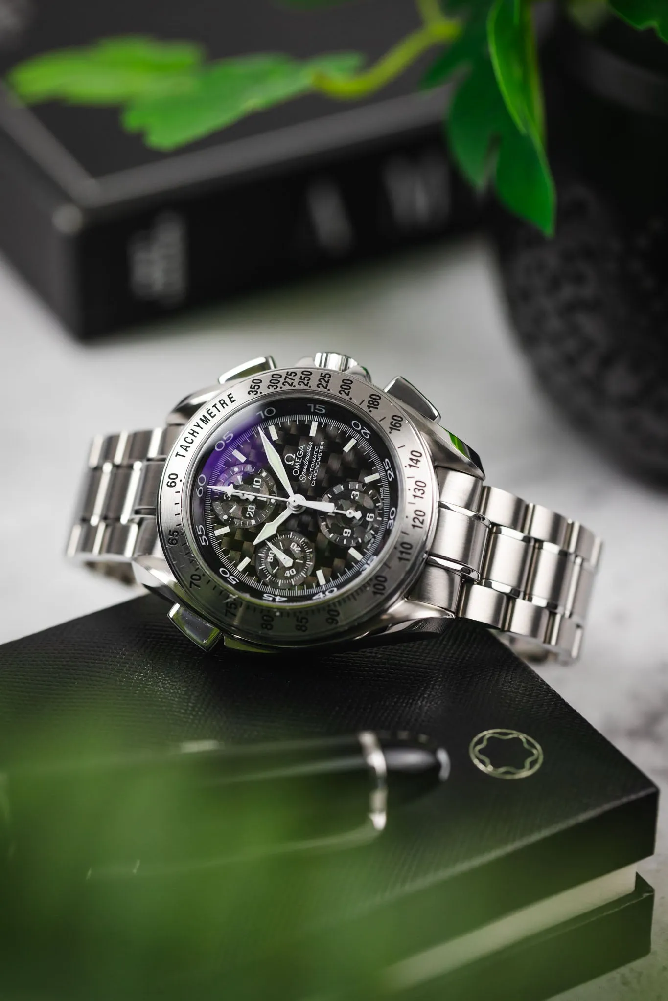 OMEGA Speedmaster Split-Seconds Chrono Carbon Dial -  42.25mm