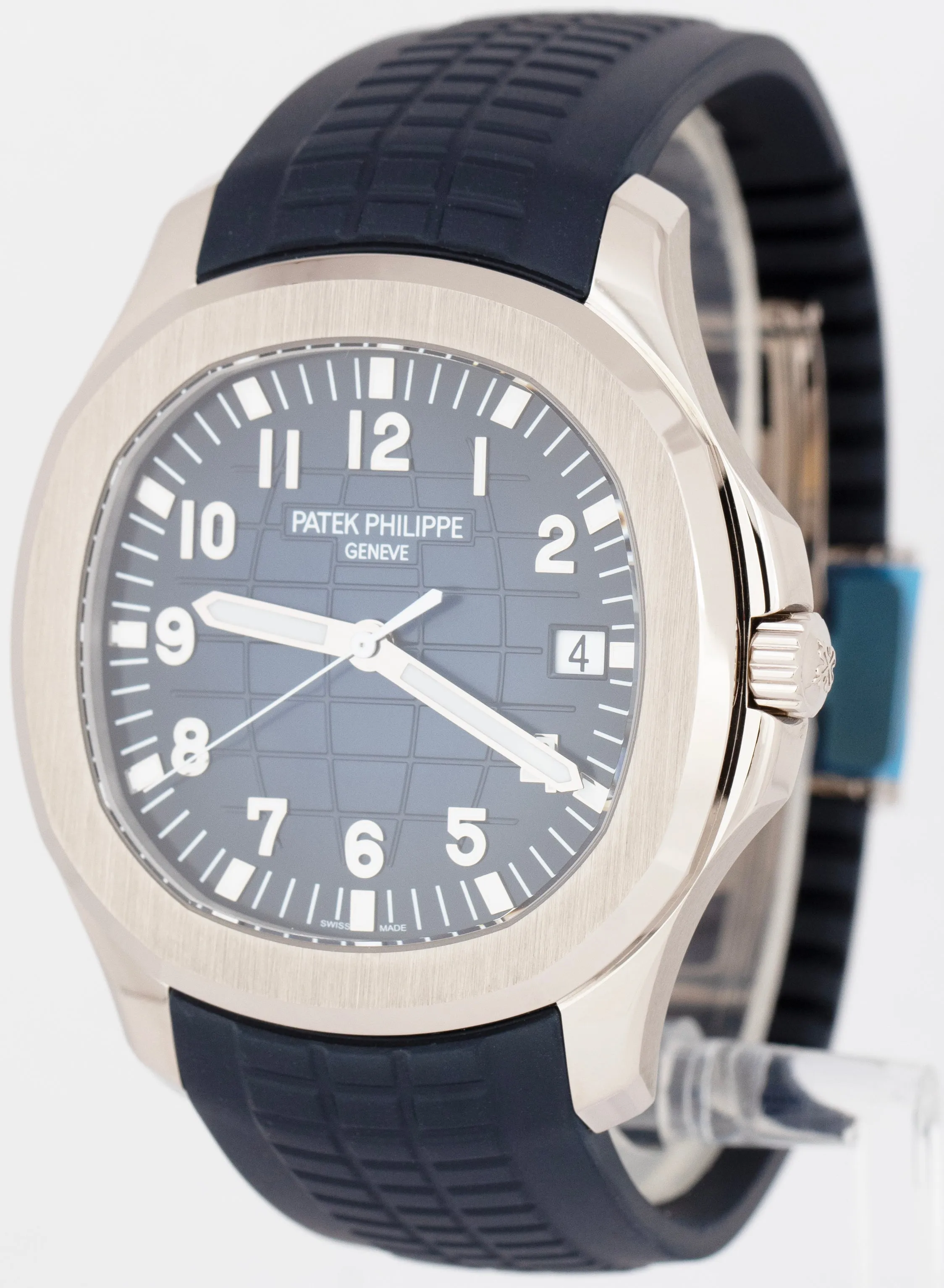 PAPERS Patek Philippe Aquanaut Blue 18K White Gold 42.2mm Watch 5168G-001 B P