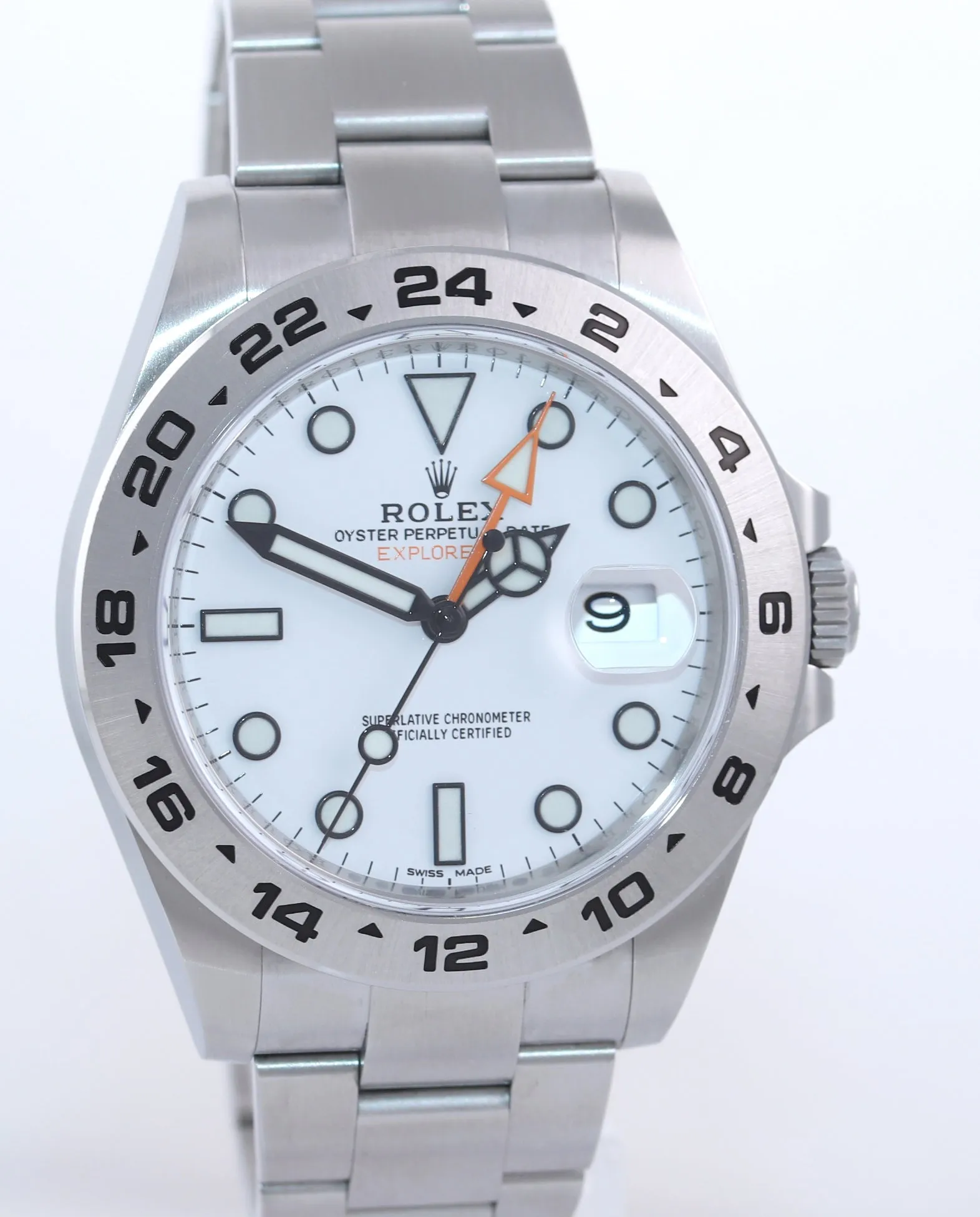 PAPERS Rolex Explorer II 42mm 216570 White Polar Steel GMT Date Watch Box