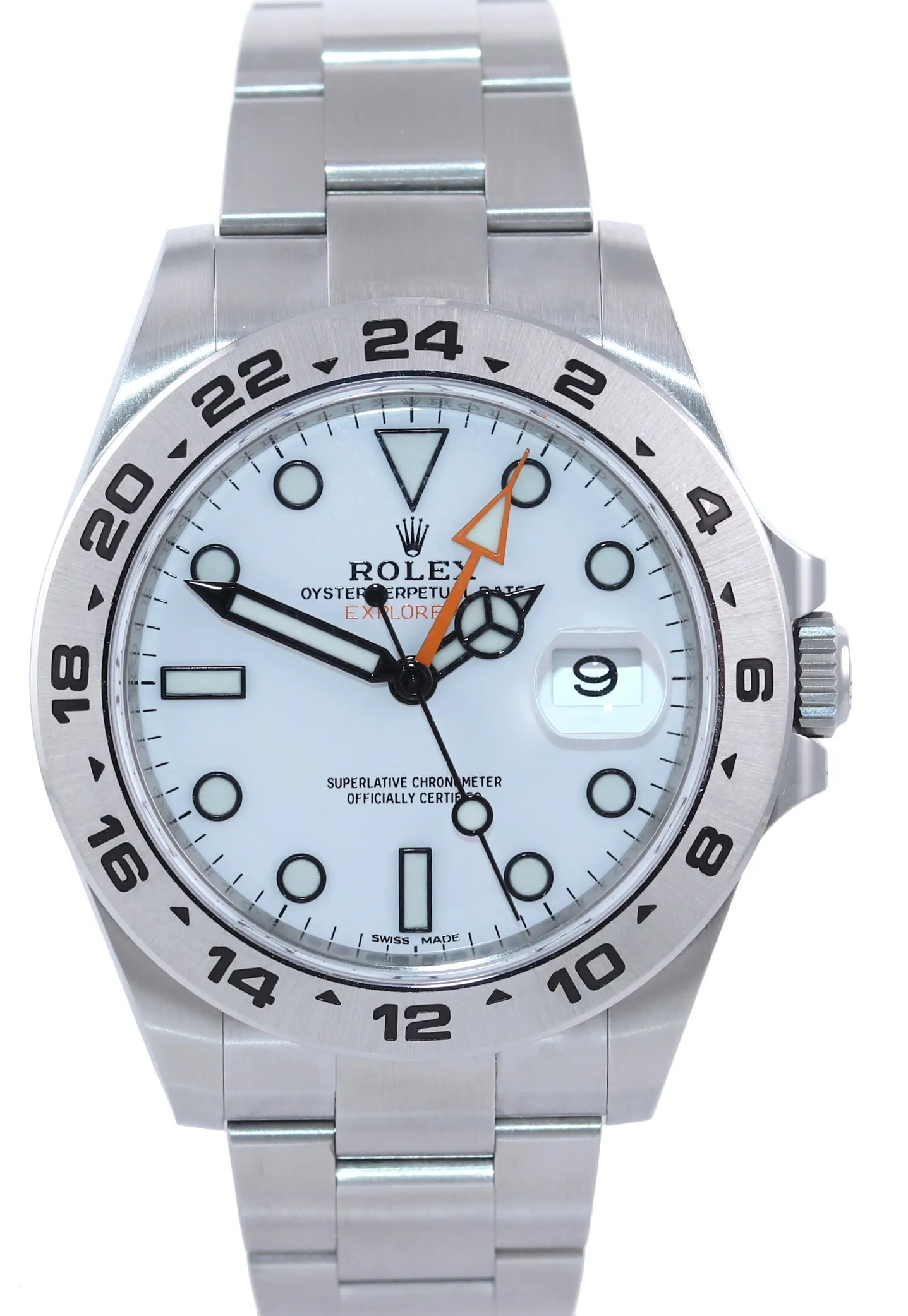 PAPERS Rolex Explorer II 42mm 216570 White Polar Steel GMT Date Watch Box