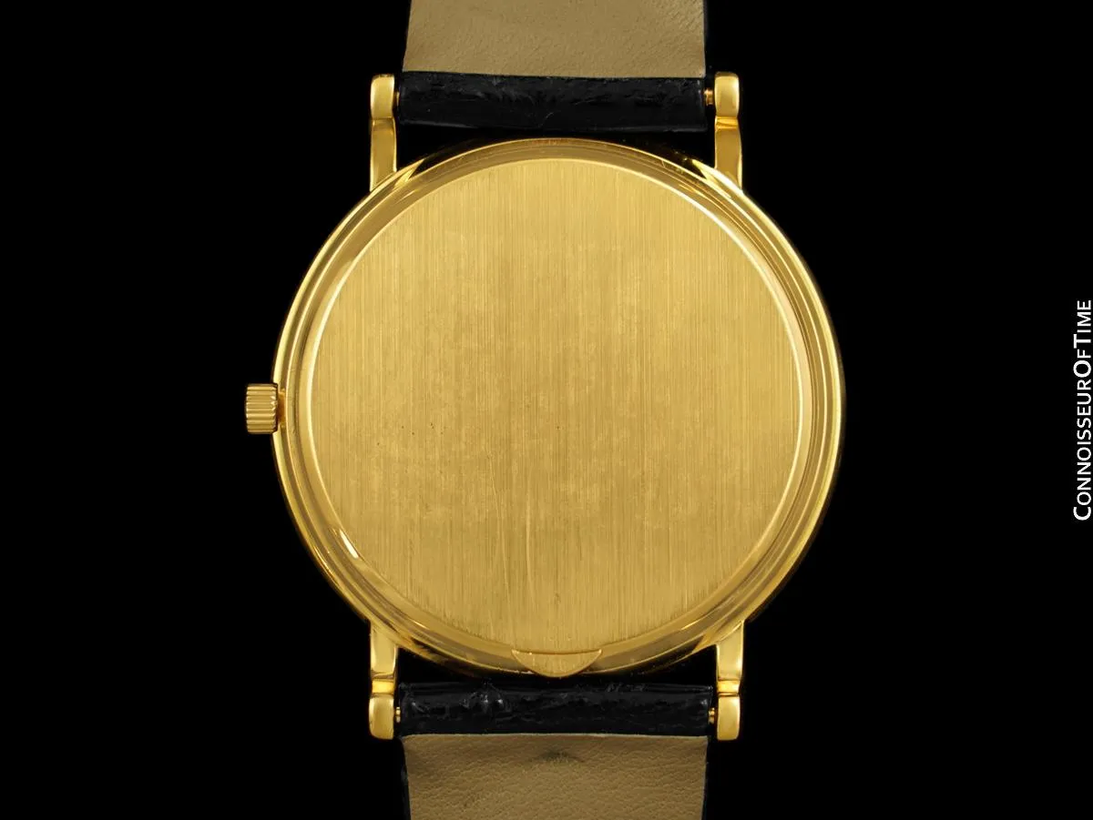 Patek Philippe Calatrava Mens Ultra Thin Watch, Ref. 3744 - 18K Gold with Hobnail Bezel