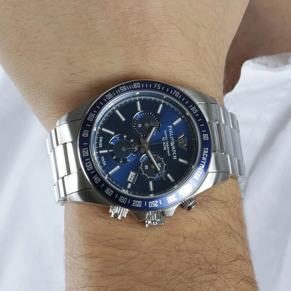 Philip Caribe Men’s Swiss 42mm Chronograph