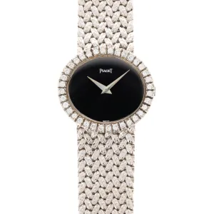 Piaget White Gold Onyx Watch Ref. 9802