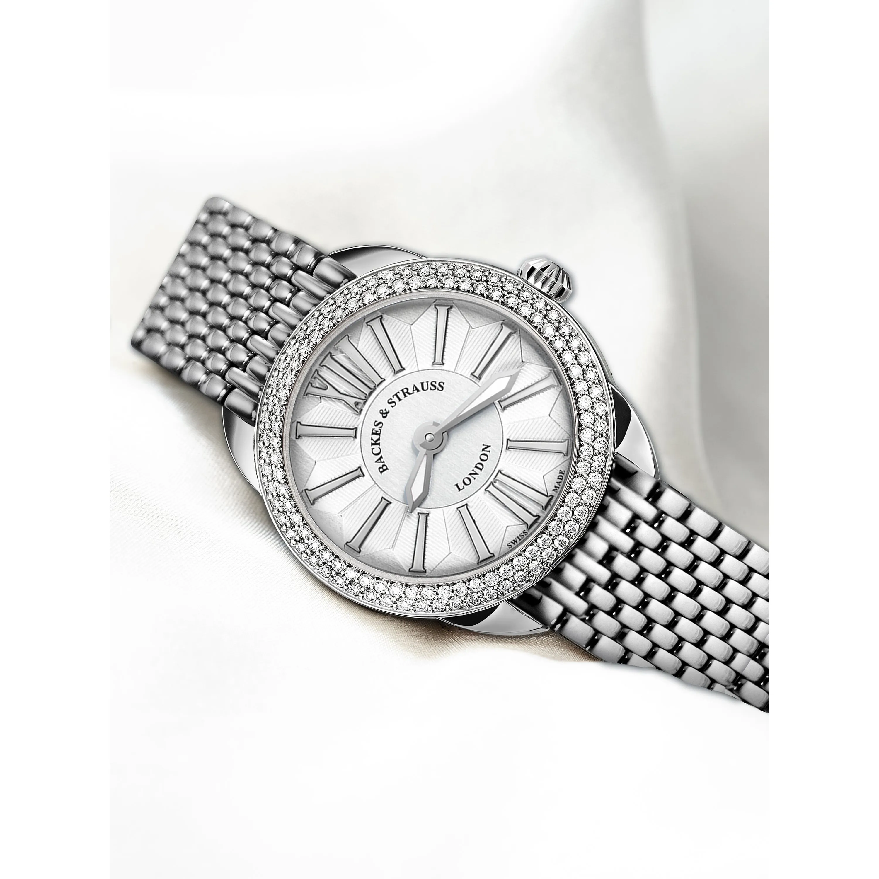 Piccadilly Renaissance Mayfair 33 Luxury Steel Diamond Watch
