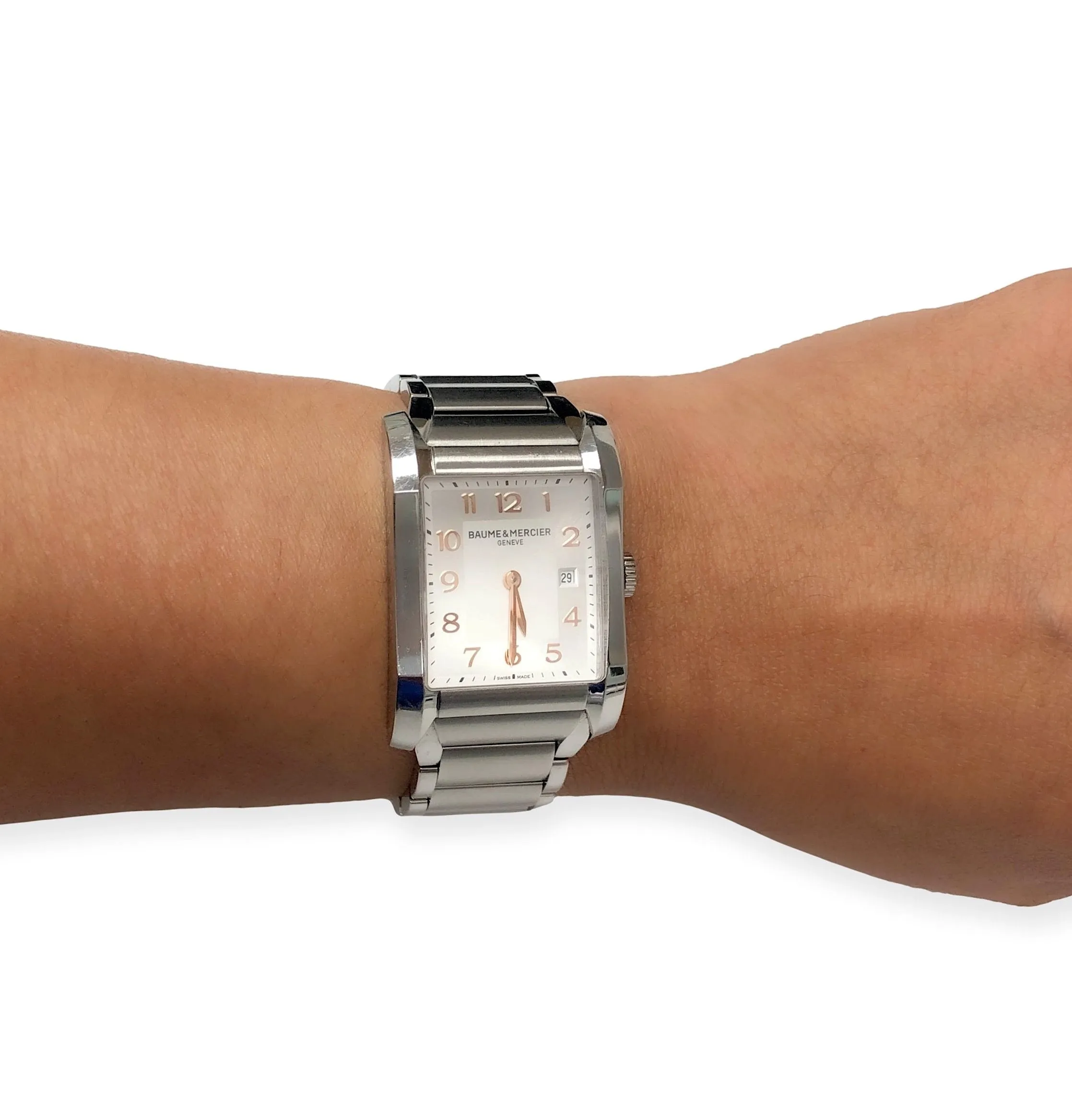Pre-Owned Baume & Mercier Hampton Quartz Stainless Steel MOA10049 Ladies Watch