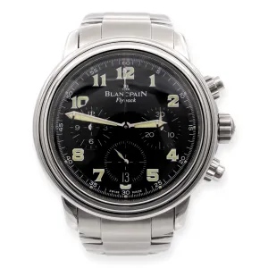 Pre-Owned BLANCPAIN Leman Flyback Stainless Steel Chronograph 2185F Watch