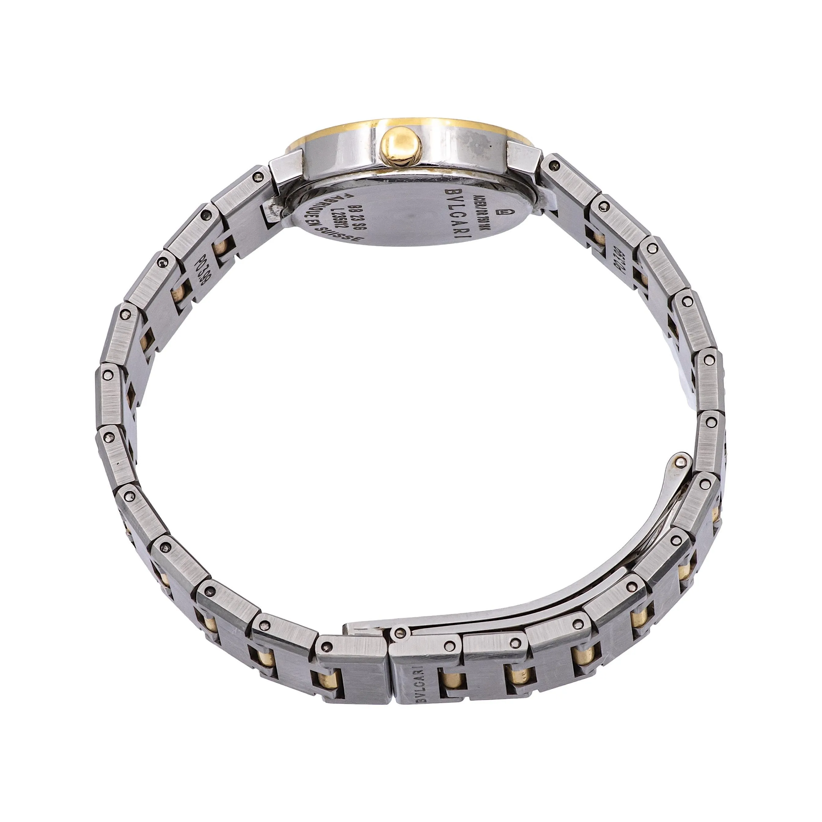 Pre-Owned BVLGARI BVLGARI 18K Yellow Gold Stainless Steel Ladies Watch BB23SG