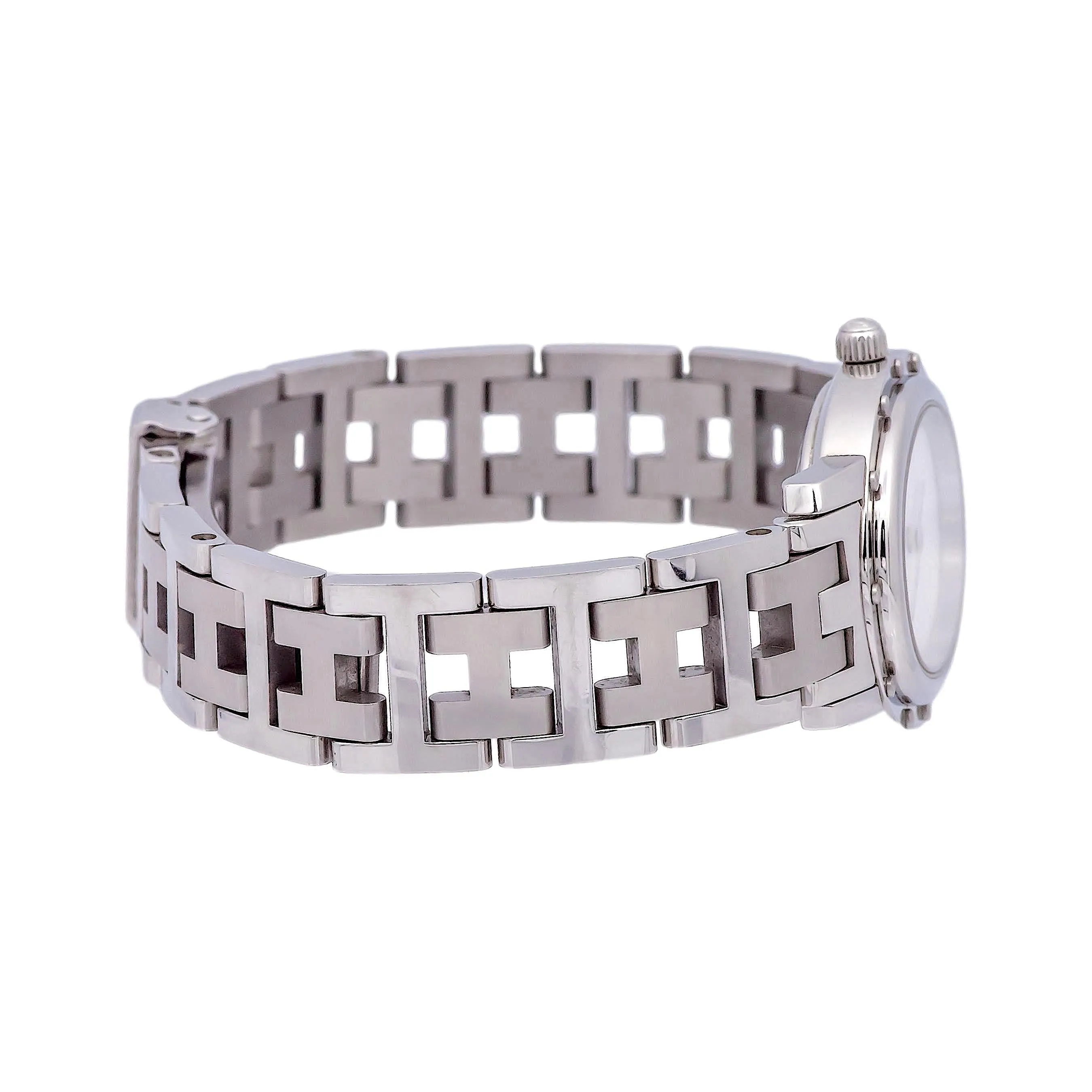 Pre-Owned HERMES Stainless Steel Clipper Oval Ladies Watch CO1.210