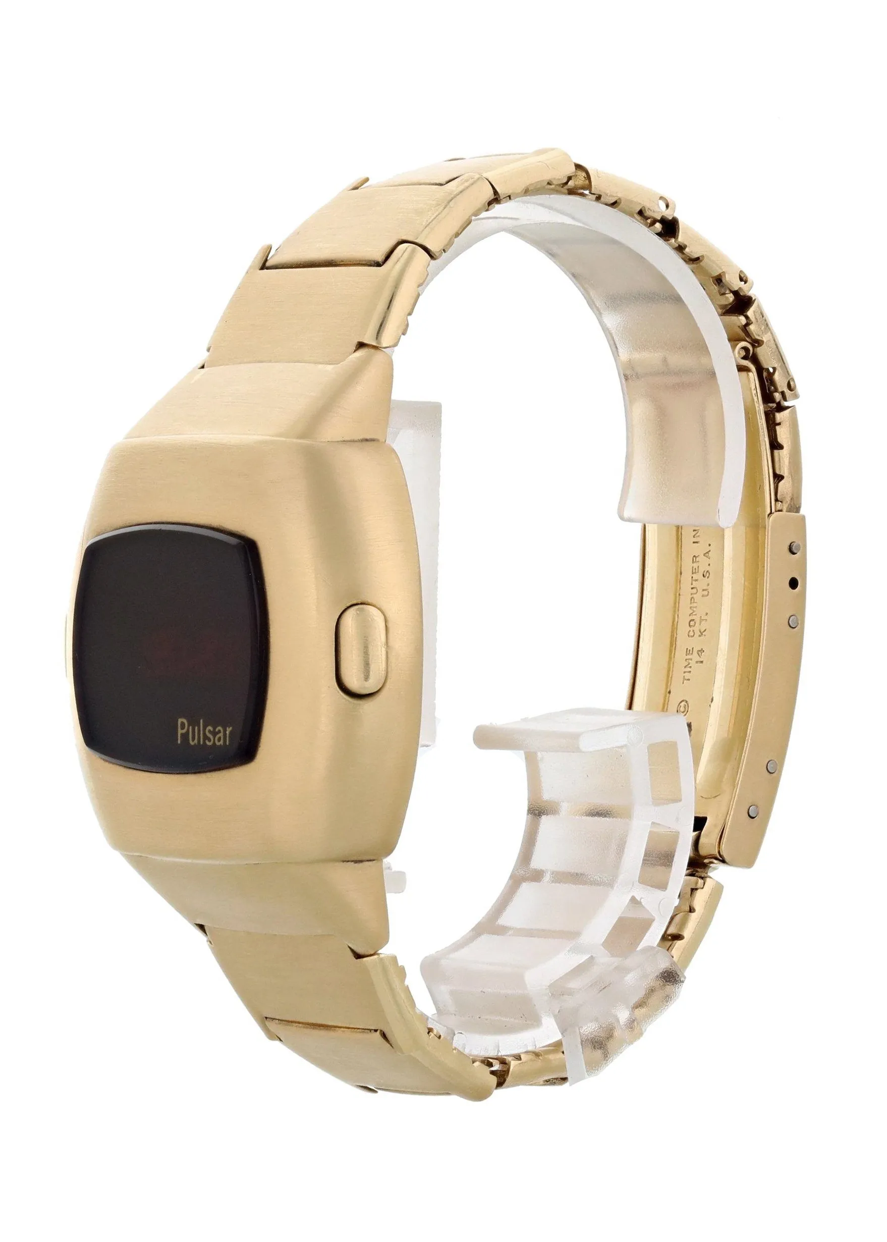 Pulsar Time Computer P3  Led Solid Gold Watch