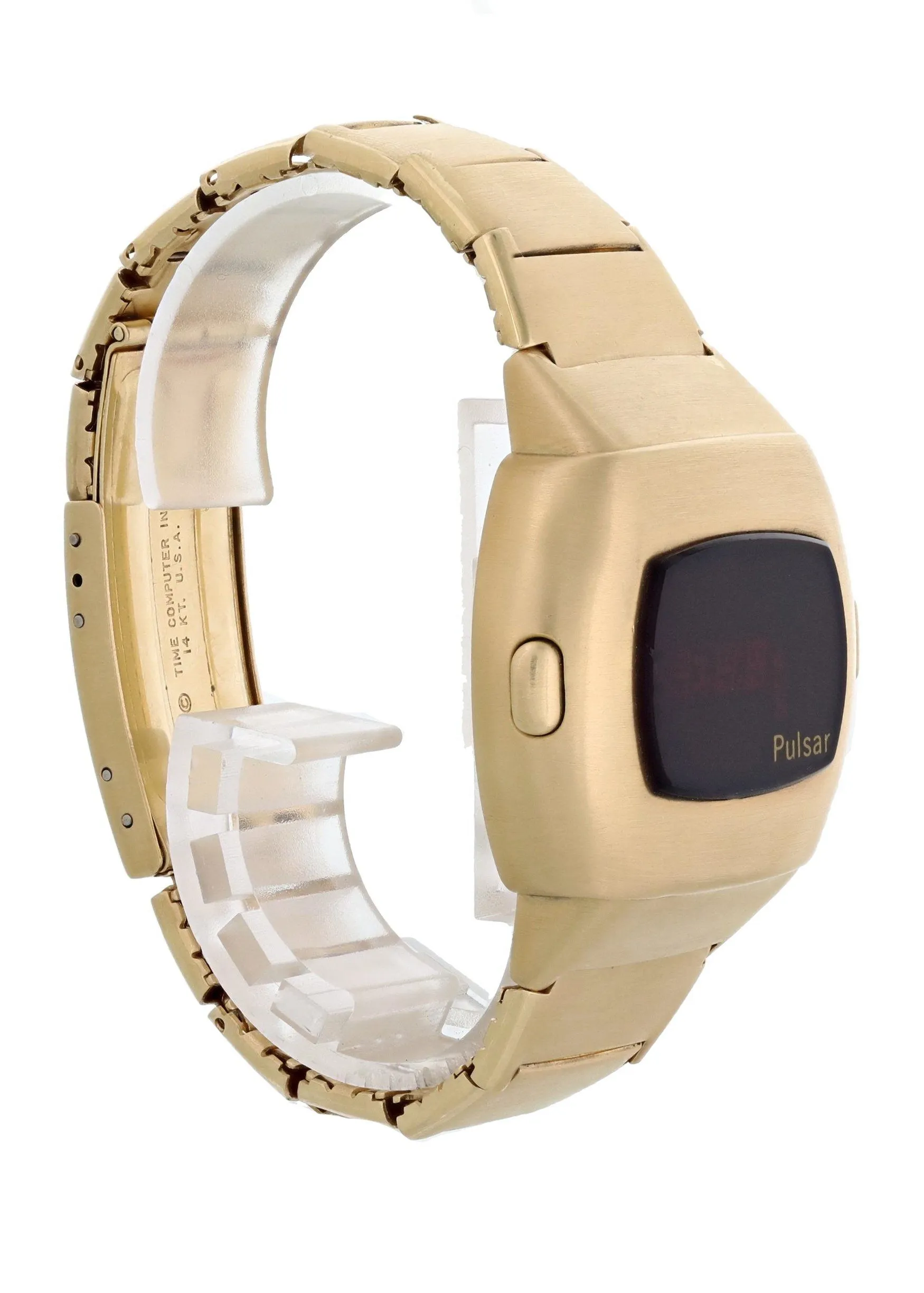 Pulsar Time Computer P3  Led Solid Gold Watch