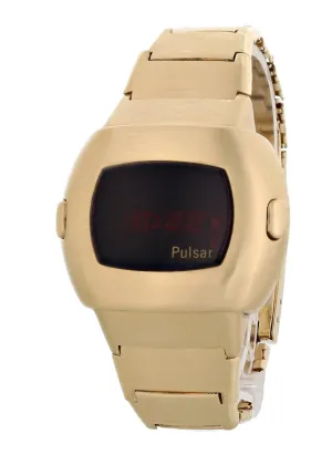 Pulsar Time Computer P3  Led Solid Gold Watch