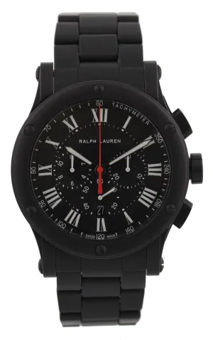 Ralph Lauren Sporting Chronograph Black Matte Ceramic R0236600 Men's Watch