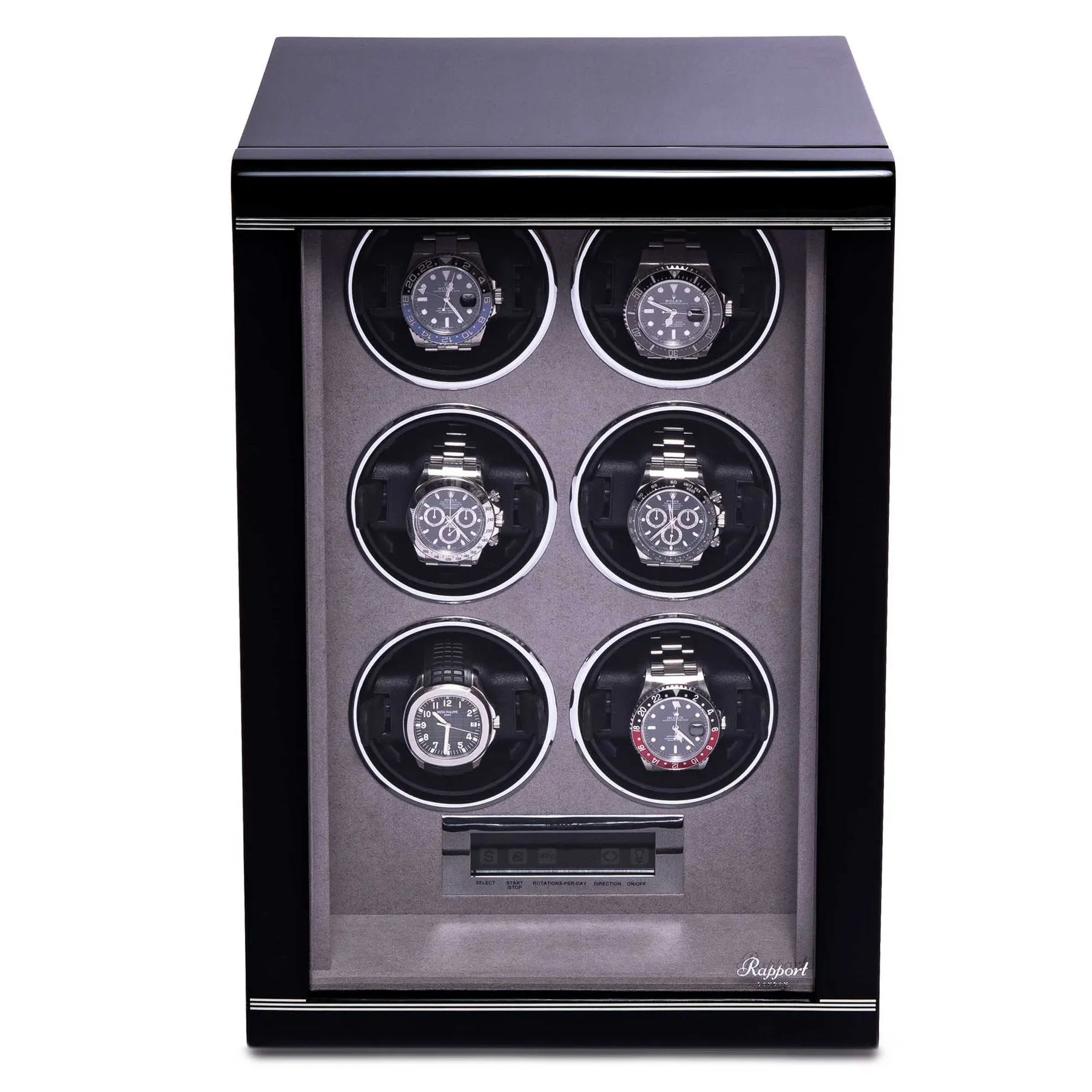 Rapport - Formula 6-Unit Watch Winder in Ebony | W556