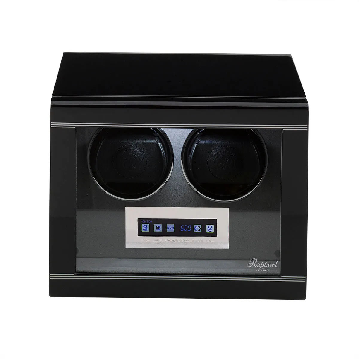 Rapport - Formula Double Watch Winder in Ebony | W552