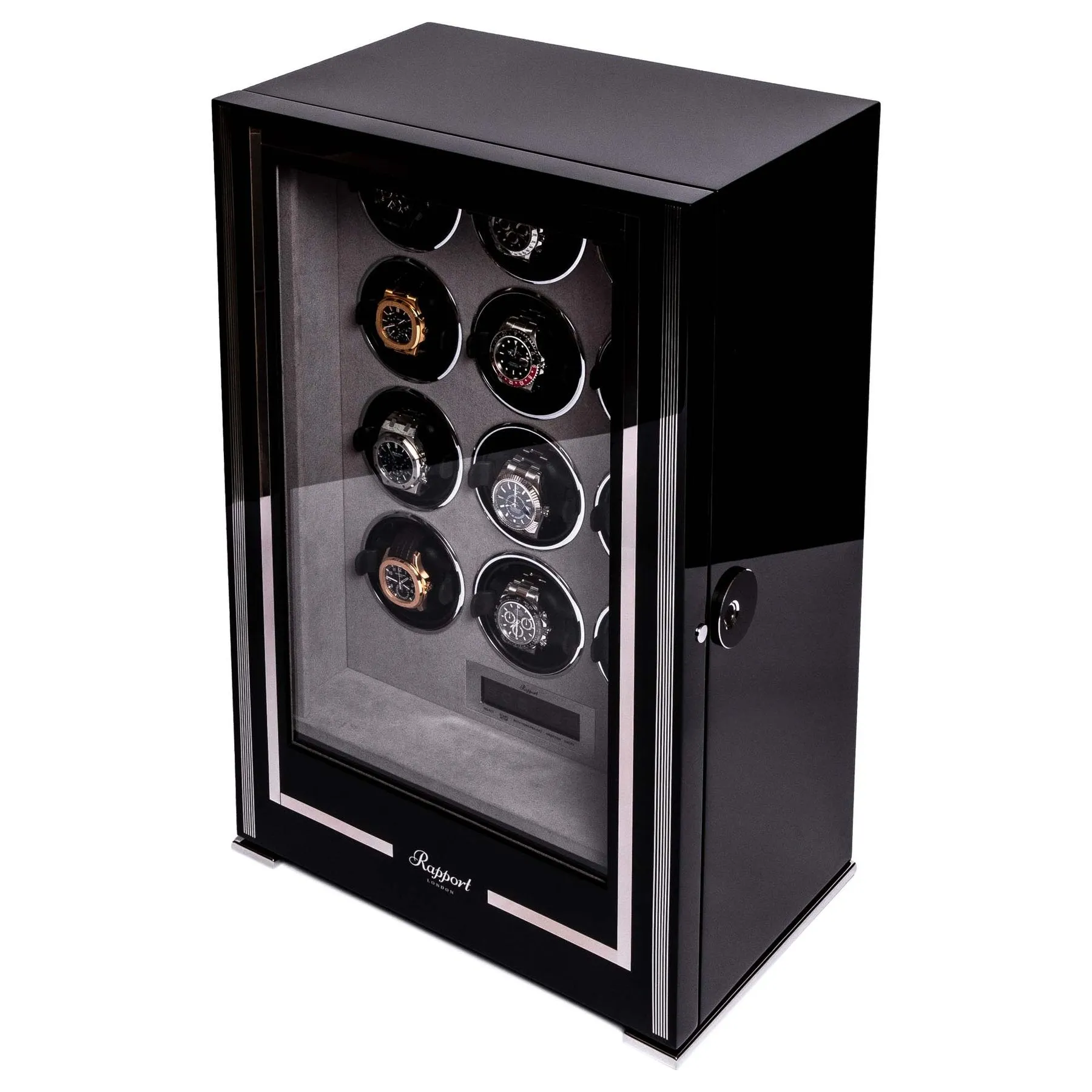 Rapport - Paramount 12-Unit Watch Winder in Ebony | W212