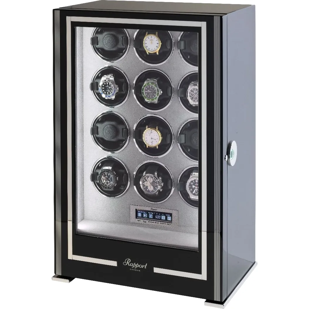Rapport - Paramount 12-Unit Watch Winder in Ebony | W212