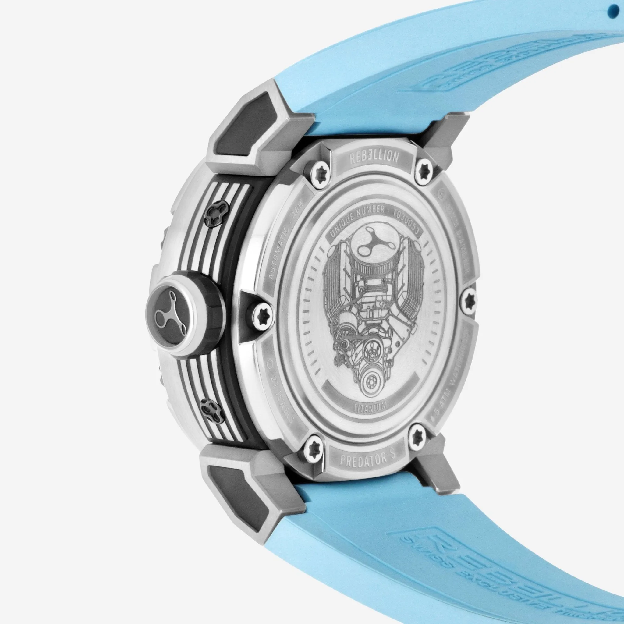Rebellion Predator S 3H GPX Racing Titanium Automatic Men's Watch RB.PRS.3H.TI.GPX
