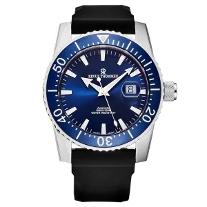 Revue Thommen Men's 17030.2535 'Diver' Blue Dial Rubber Strap Swiss Automatic Watch