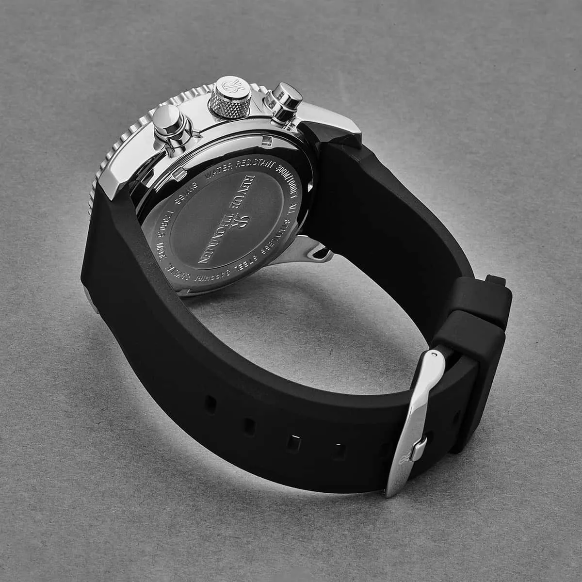 Revue Thommen Men's 17030.6532 'Divers' Green Dial Day-Date Chronograph Rubber Strap Automatic Watch
