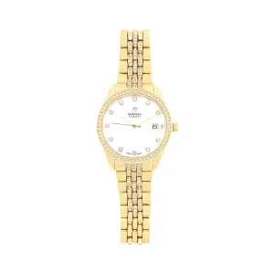 Roberto Carati Diana Crystal Gold Face Ladies Watch M1023 BE-V2