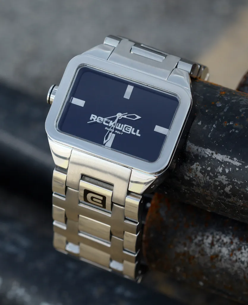 ROCKWELL DUEL TIME WATCH SILVER / BLACK