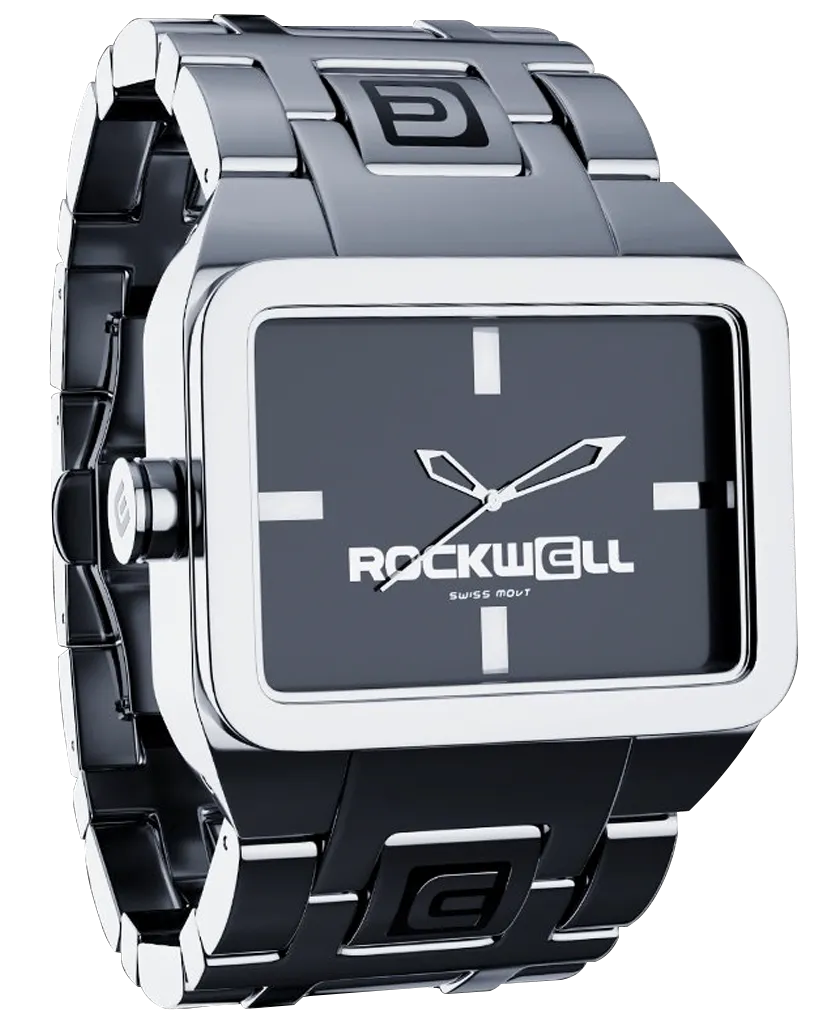 ROCKWELL DUEL TIME WATCH SILVER / BLACK