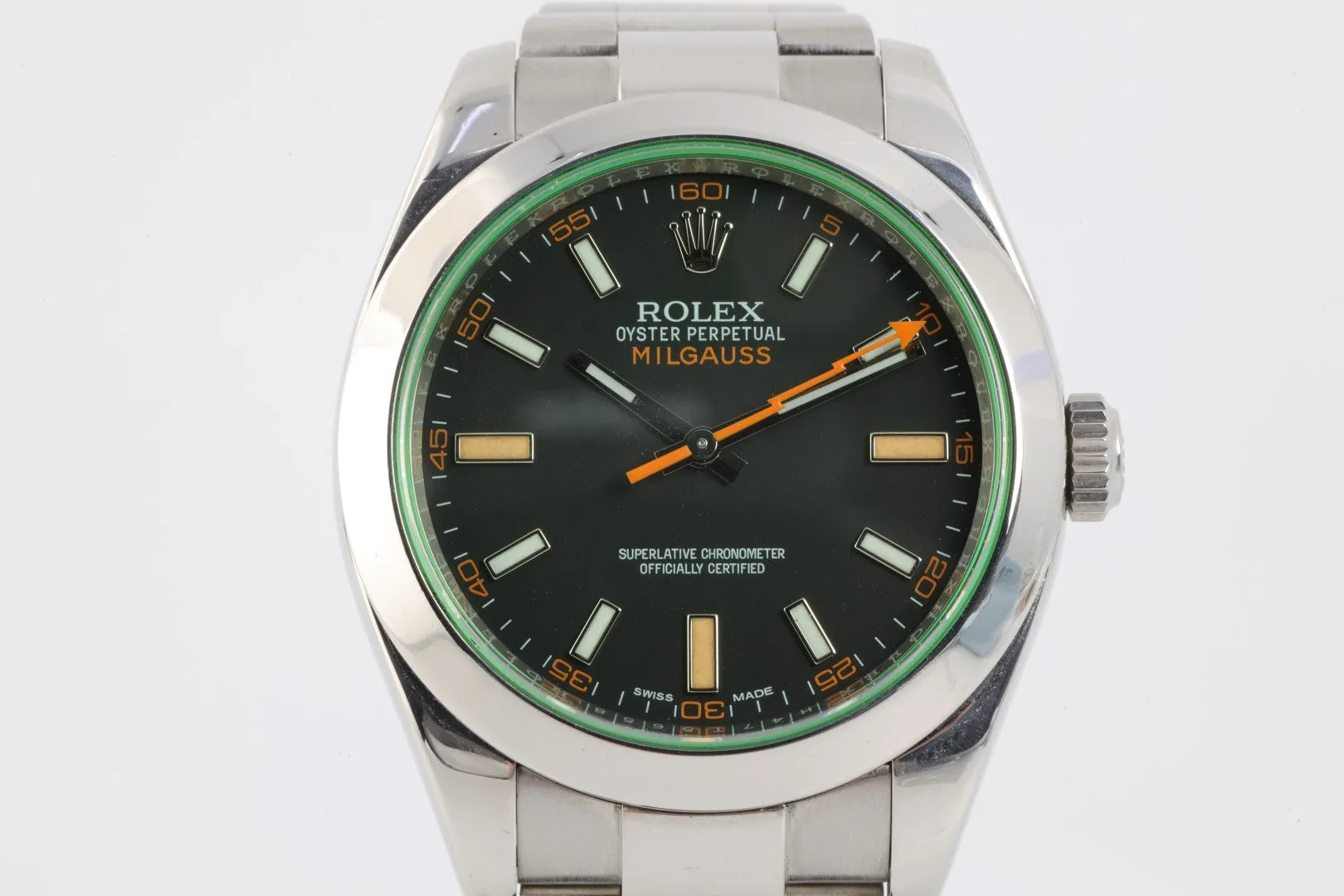Rolex 116400 Milgauss Stainless steel Black Dial 40mm Men's Watch