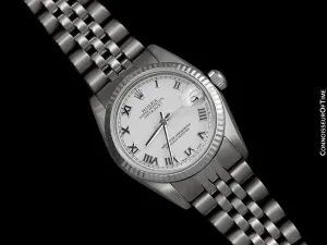 Rolex 31mm Midsize Datejust with White Dial, 78274 - Stainless Steel & 18K White Gold