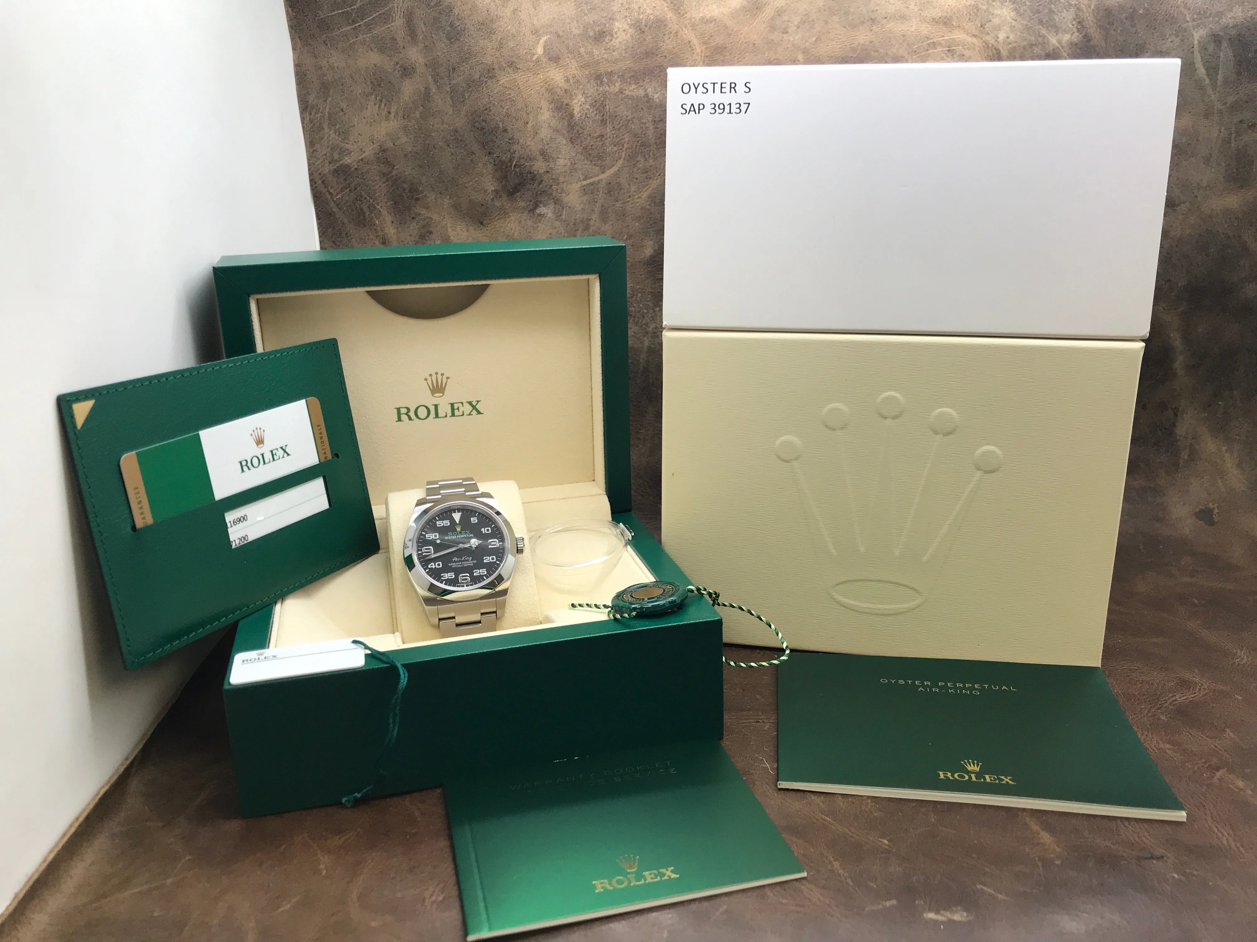 Rolex Air-King 116900 Black Dial Automatic Men's Watch