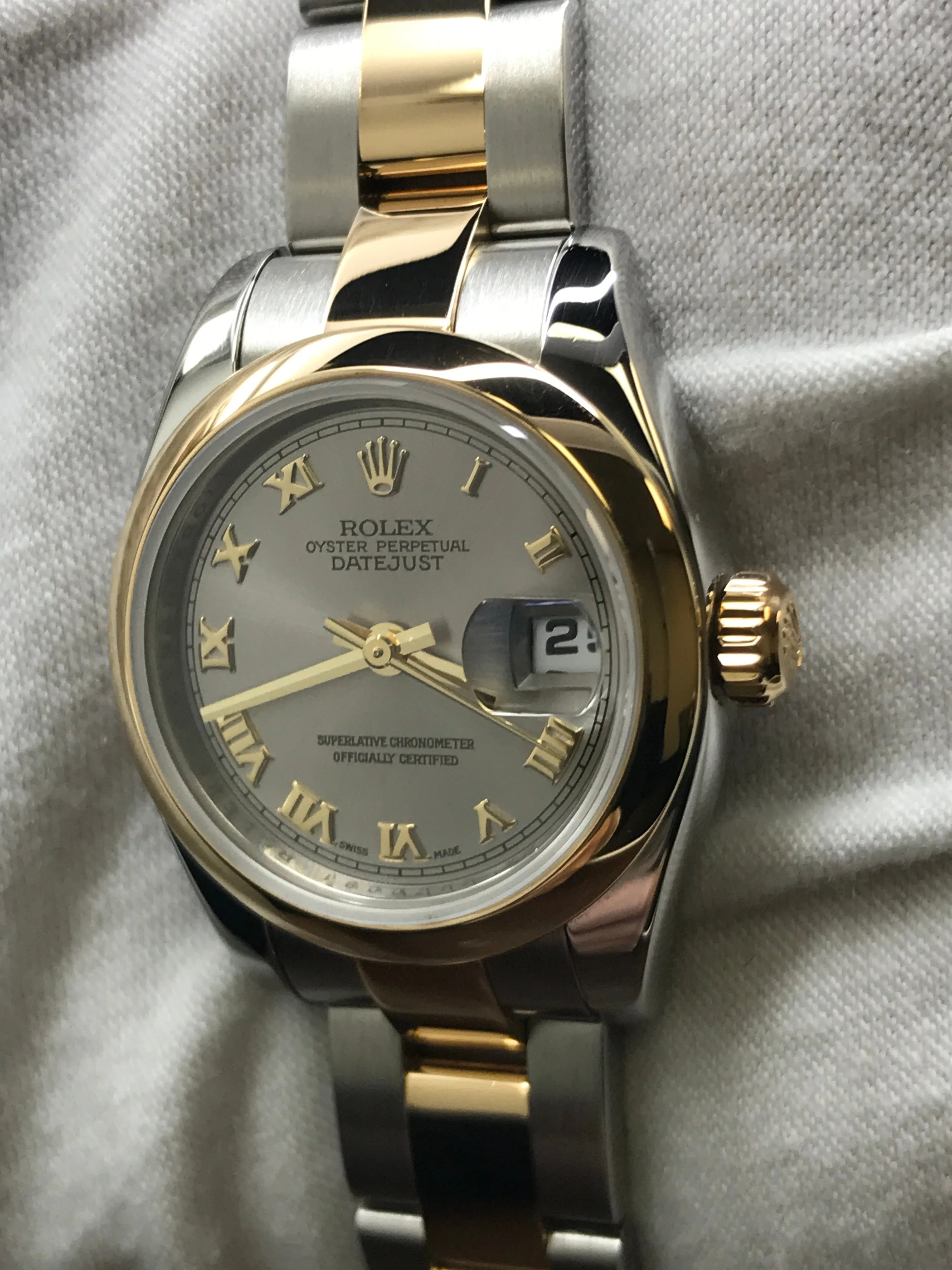Rolex Datejust 26mm 179163 Silver Dial Automatic Women's Watch