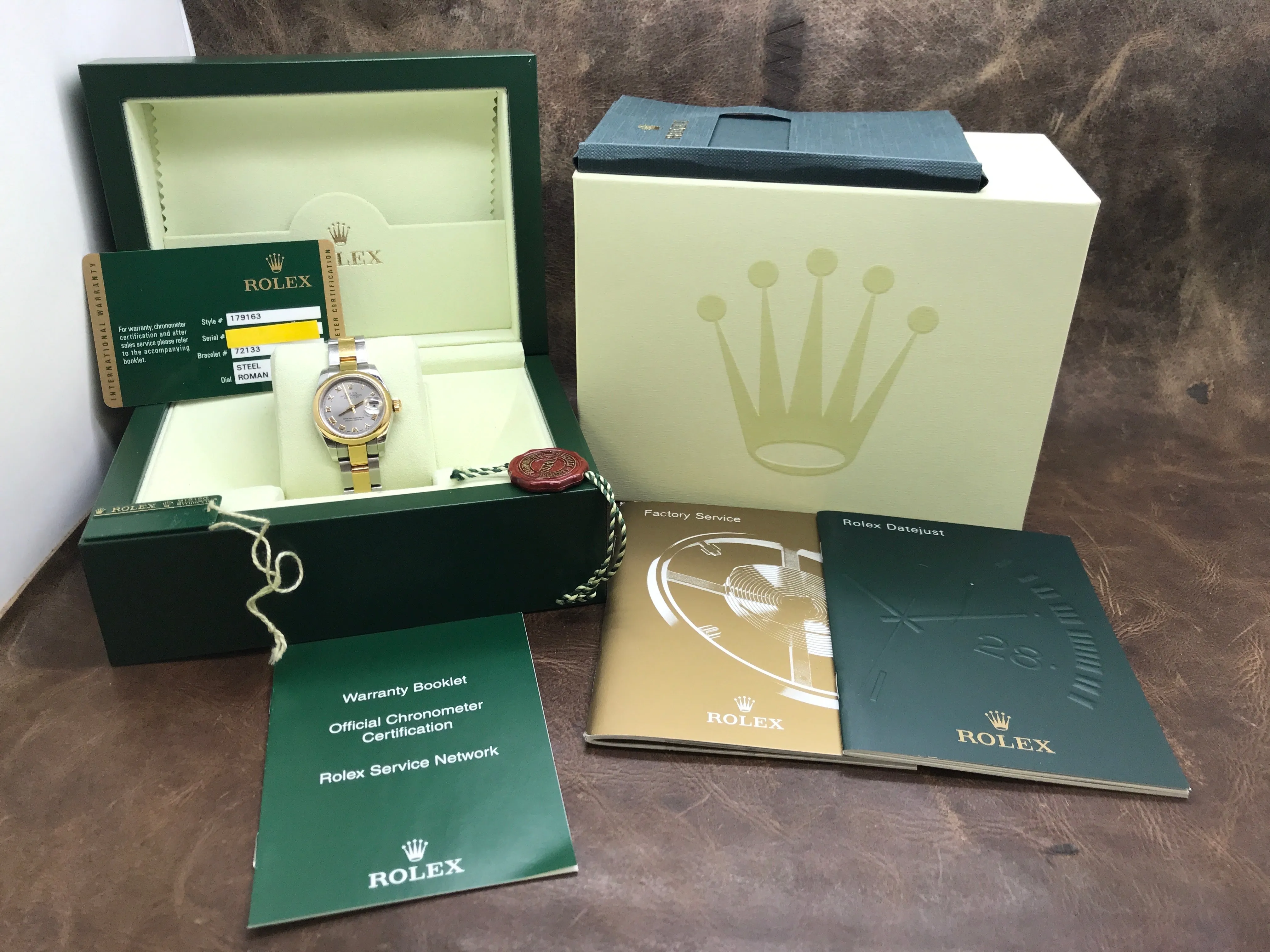 Rolex Datejust 26mm 179163 Silver Dial Automatic Women's Watch