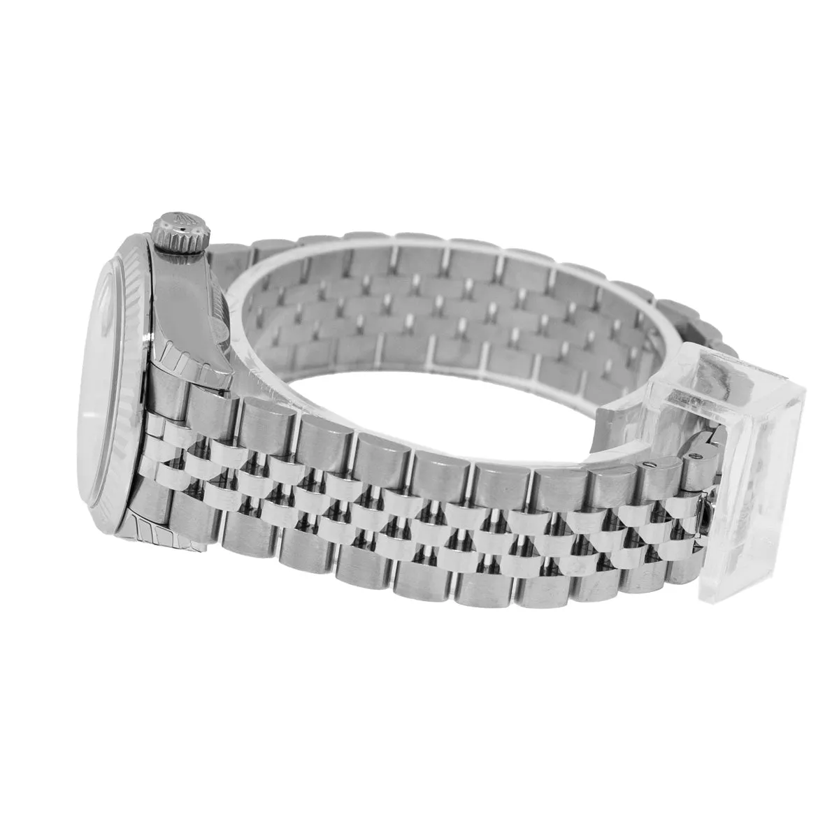 Rolex Datejust 28mm White Gold & Steel Silver Index Dial & Fluted Bezel 279174
