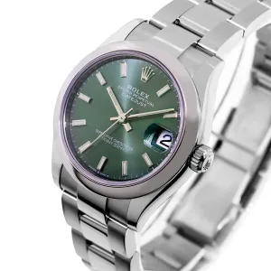 Rolex Datejust 31mm Stainless Steel Mint Green Index Dial & Smooth Bezel 278240
