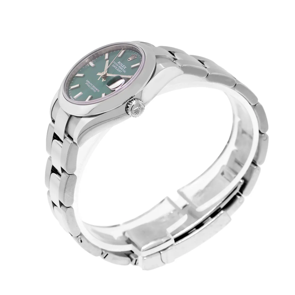 Rolex Datejust 31mm Stainless Steel Mint Green Index Dial & Smooth Bezel 278240
