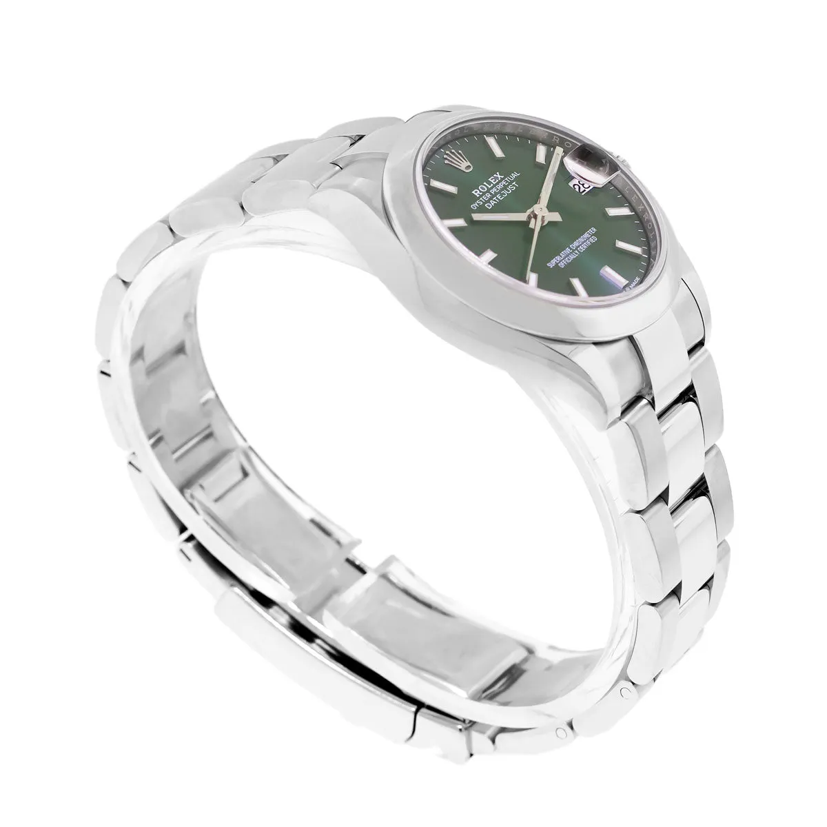 Rolex Datejust 31mm Stainless Steel Mint Green Index Dial & Smooth Bezel 278240