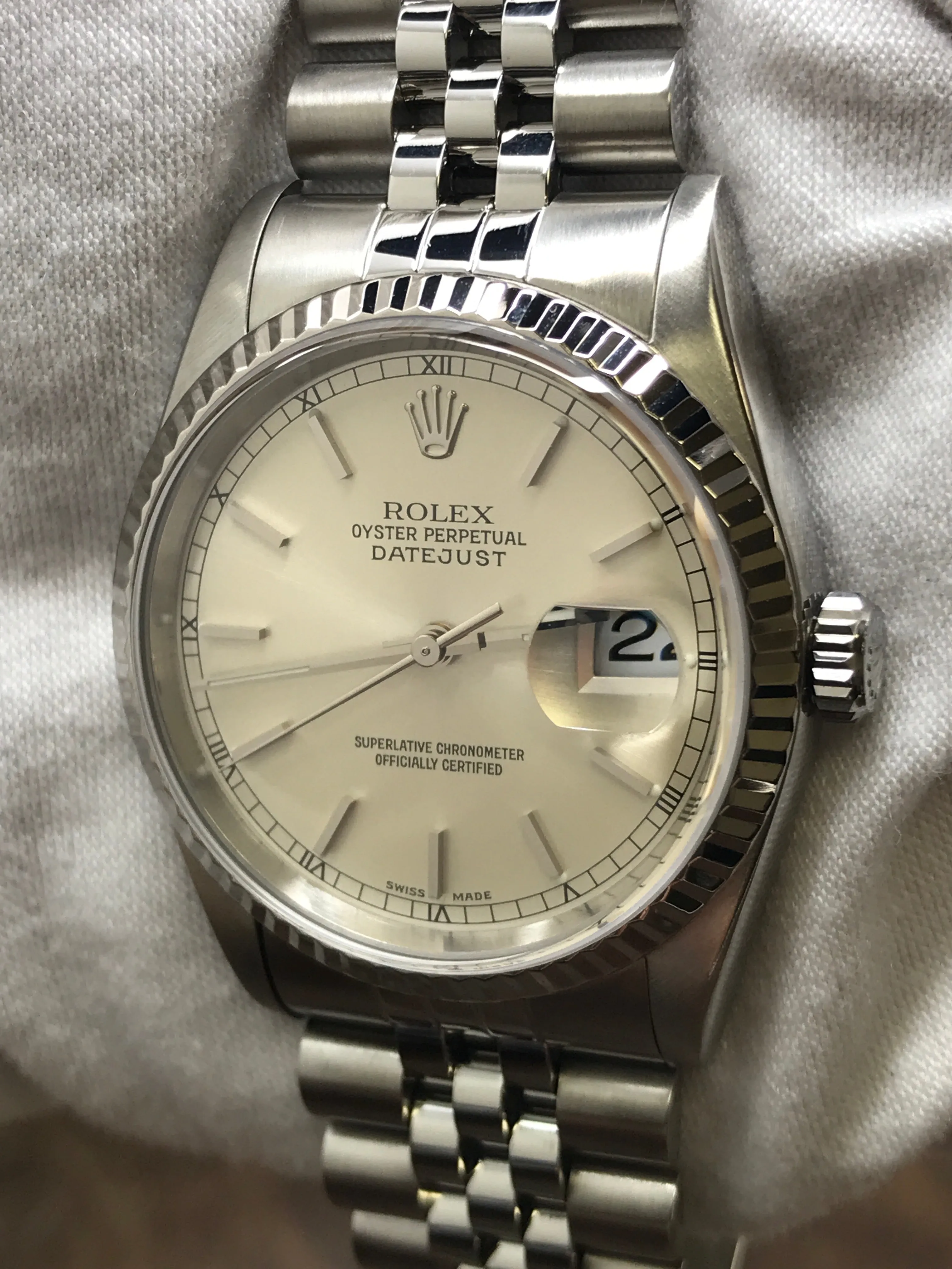 Rolex Datejust 36 16234 Silver Dial Automatic Watch