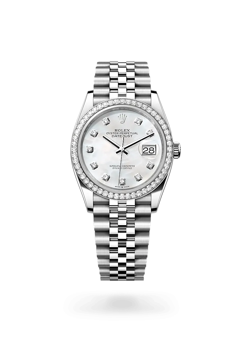 Rolex Datejust 36 in White Rolesor - combination of Oystersteel and white gold, M126284RBR-0011 | Walters & Hogsett